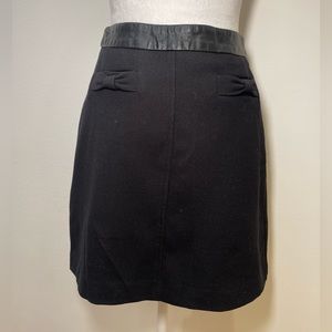 Black structured pencil work skirt